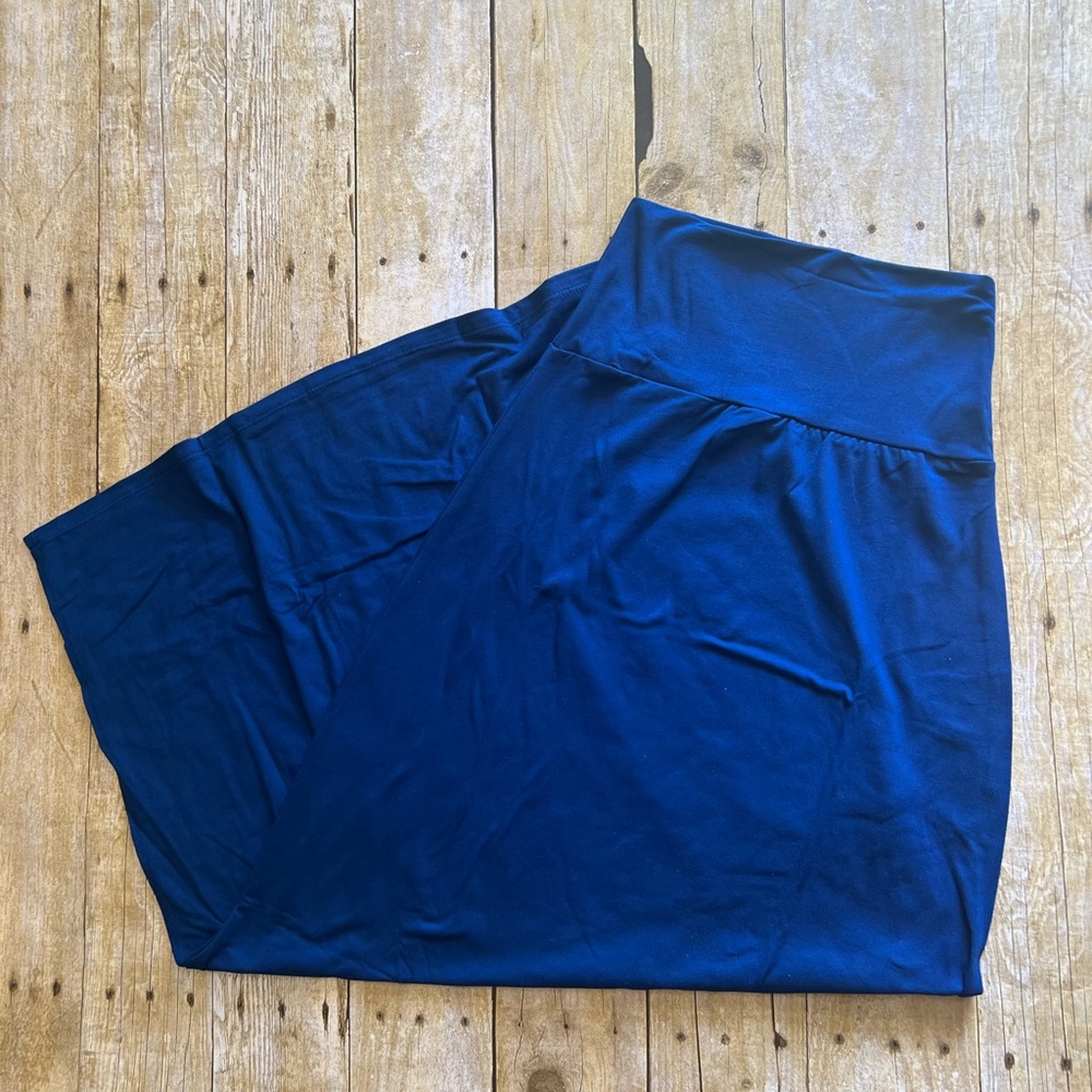 Agnes and dora, slit maxi skirt, navy, xl
